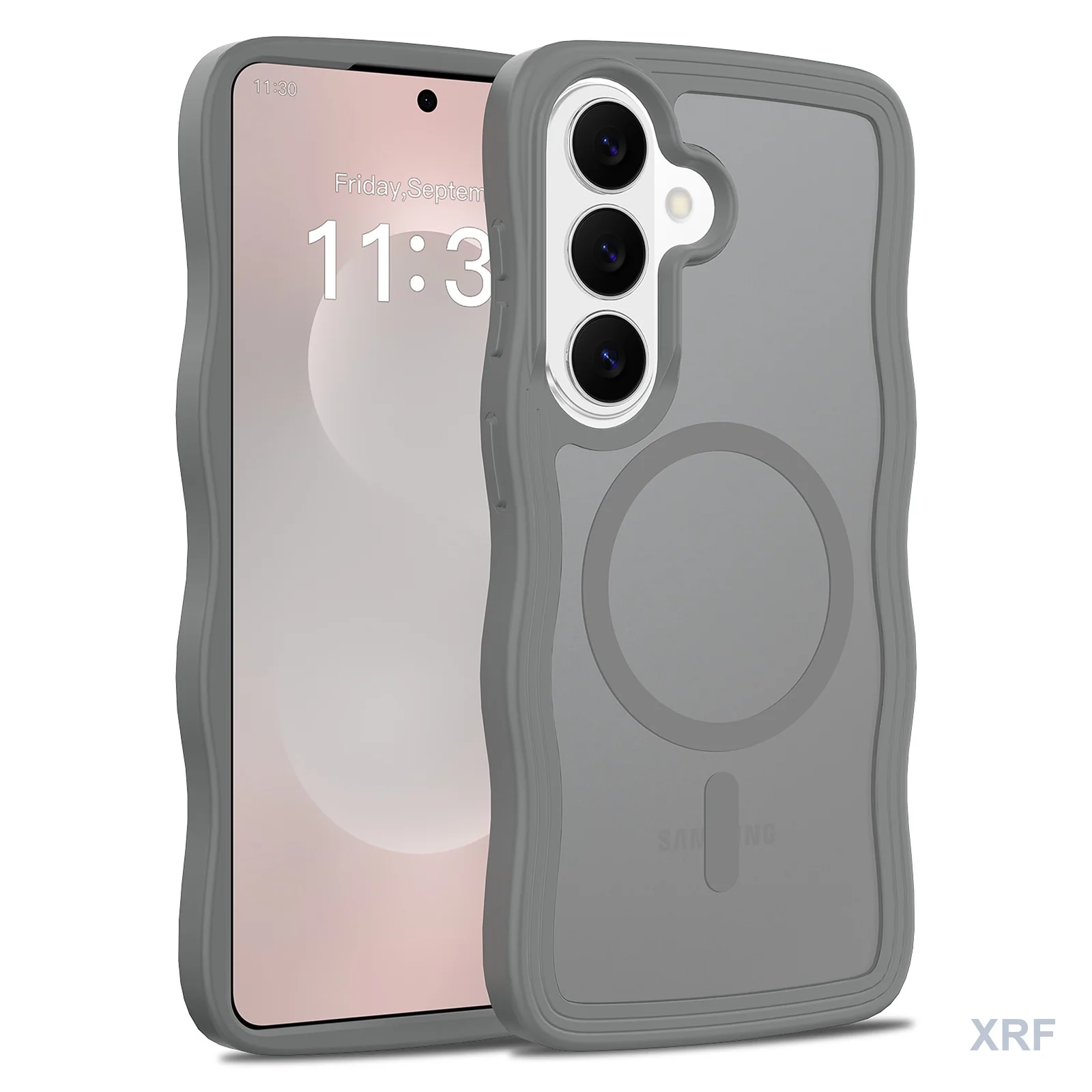 Samsung Galaxy S26 Case Ripple Texture Soft-Touch Matte Dual-Layer Magnetic wholesale phone case — XRF XRF-GS26-004