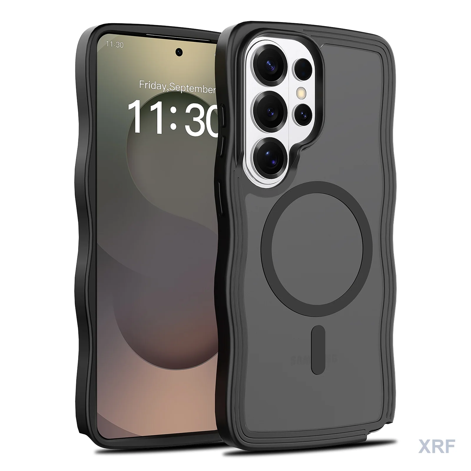 Samsung Galaxy S26 Ultra Case Ripple Texture Soft-Touch Matte Dual-Layer Magnetic wholesale phone case — XRF XRF-GS26U-005
