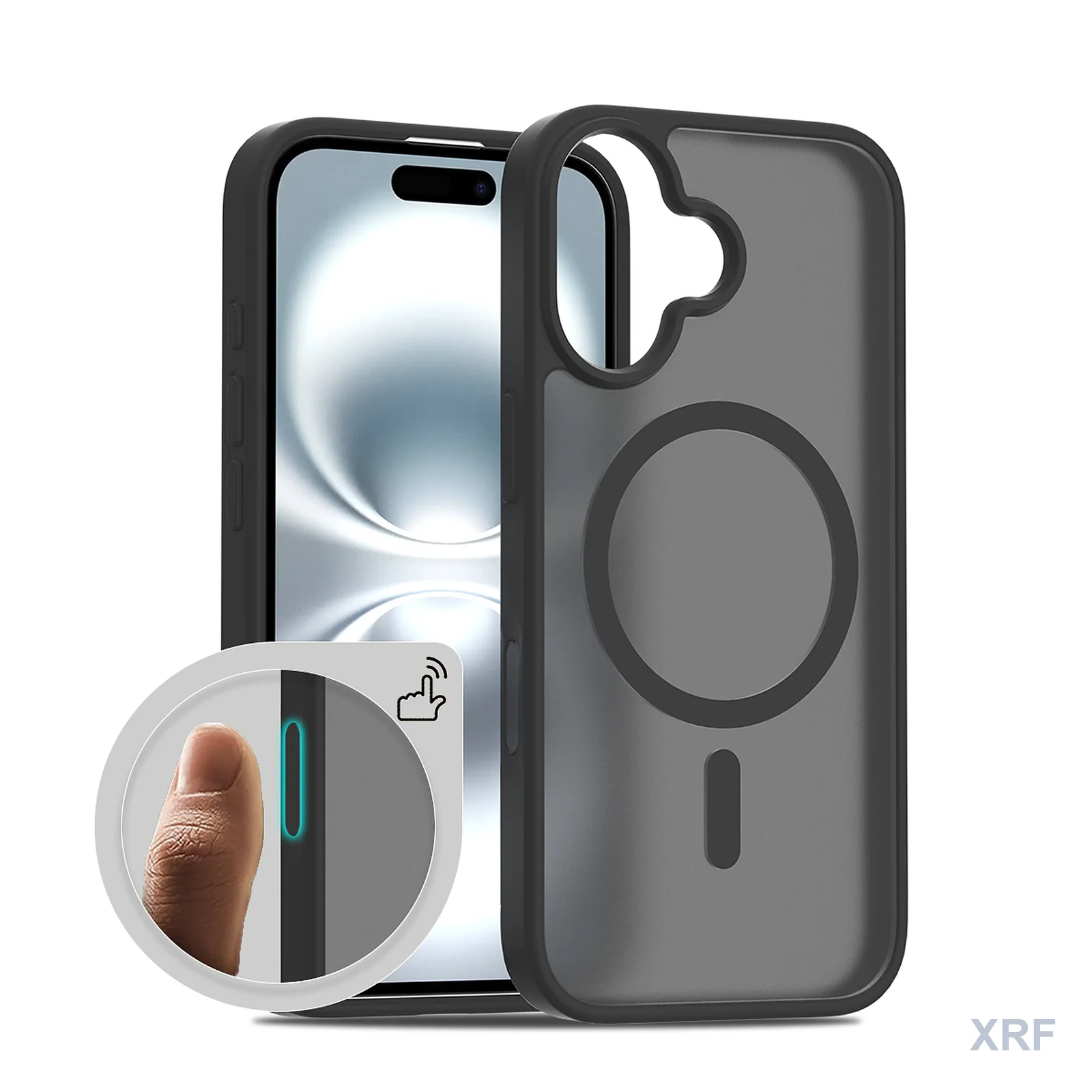 Apple iPhone 16 Case Aegis Soft-Touch Matte Camera-Control Button Dual-Layer Magnetic wholesale phone case — XRF XRF-IP16-015
