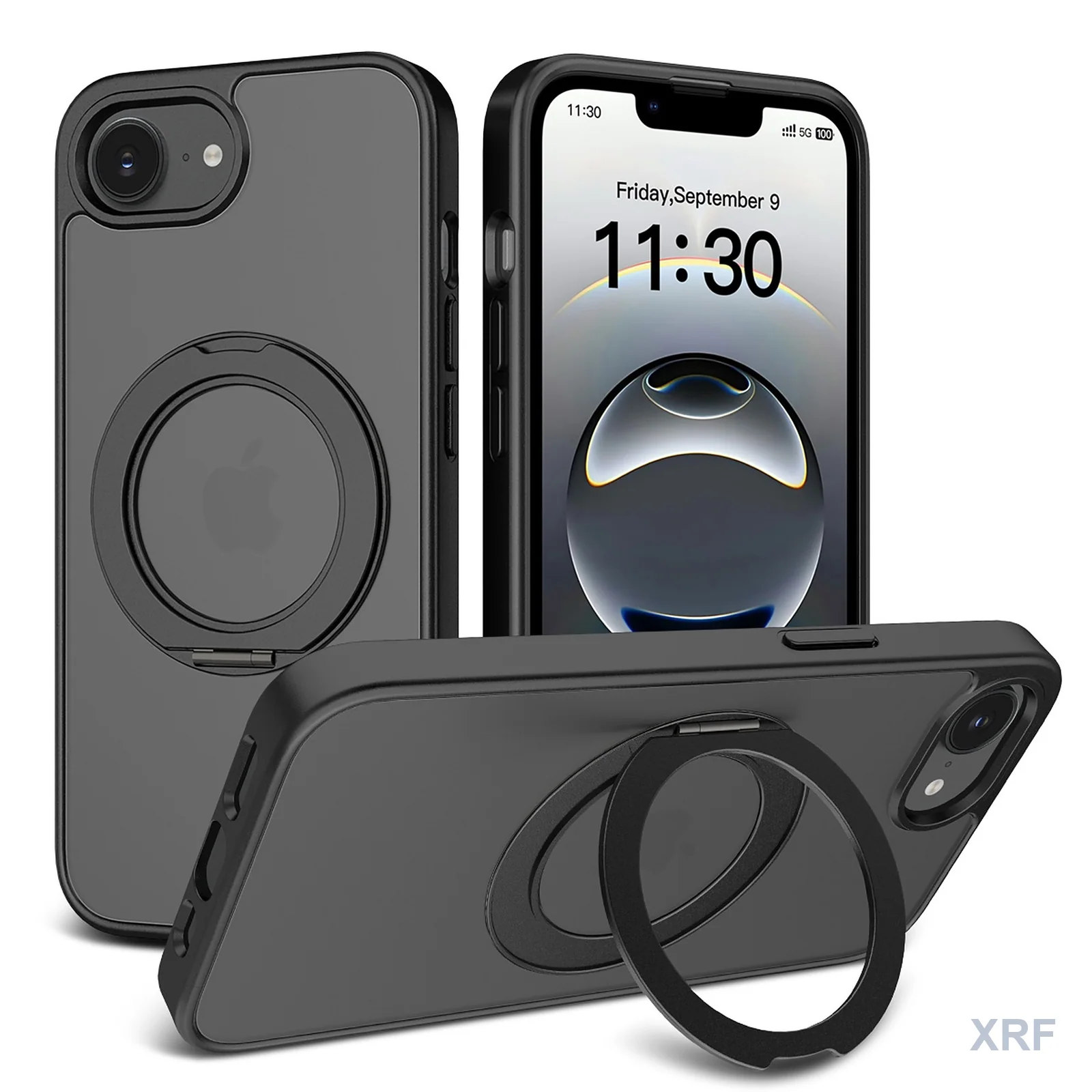 Apple iPhone 16e Case Aegis Soft-Touch Matte Orbit Stand wholesale phone case — XRF XRF-IP16E-001