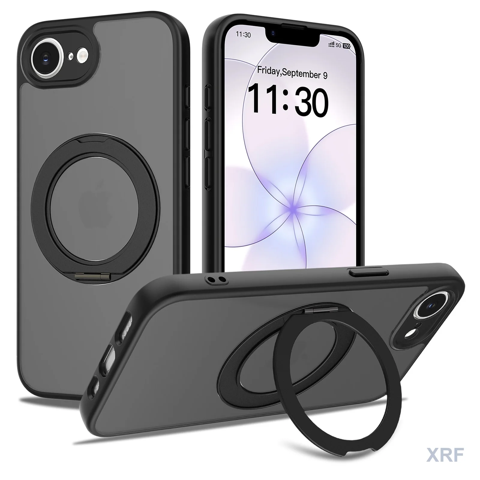 Apple iPhone 16e Case Aegis Precision Soft-Touch Matte Orbit Stand wholesale phone case — XRF XRF-IP16E-011