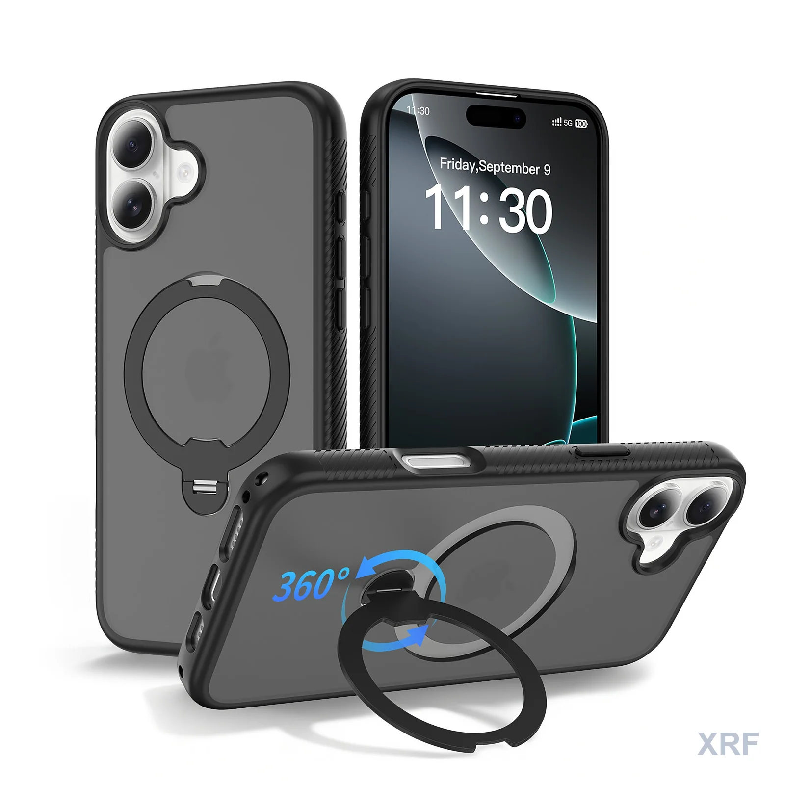 Apple iPhone 16 Plus Case Aegis 360 Dual-Layer 360 Hinge Stand wholesale phone case — XRF XRF-IP16PL-005