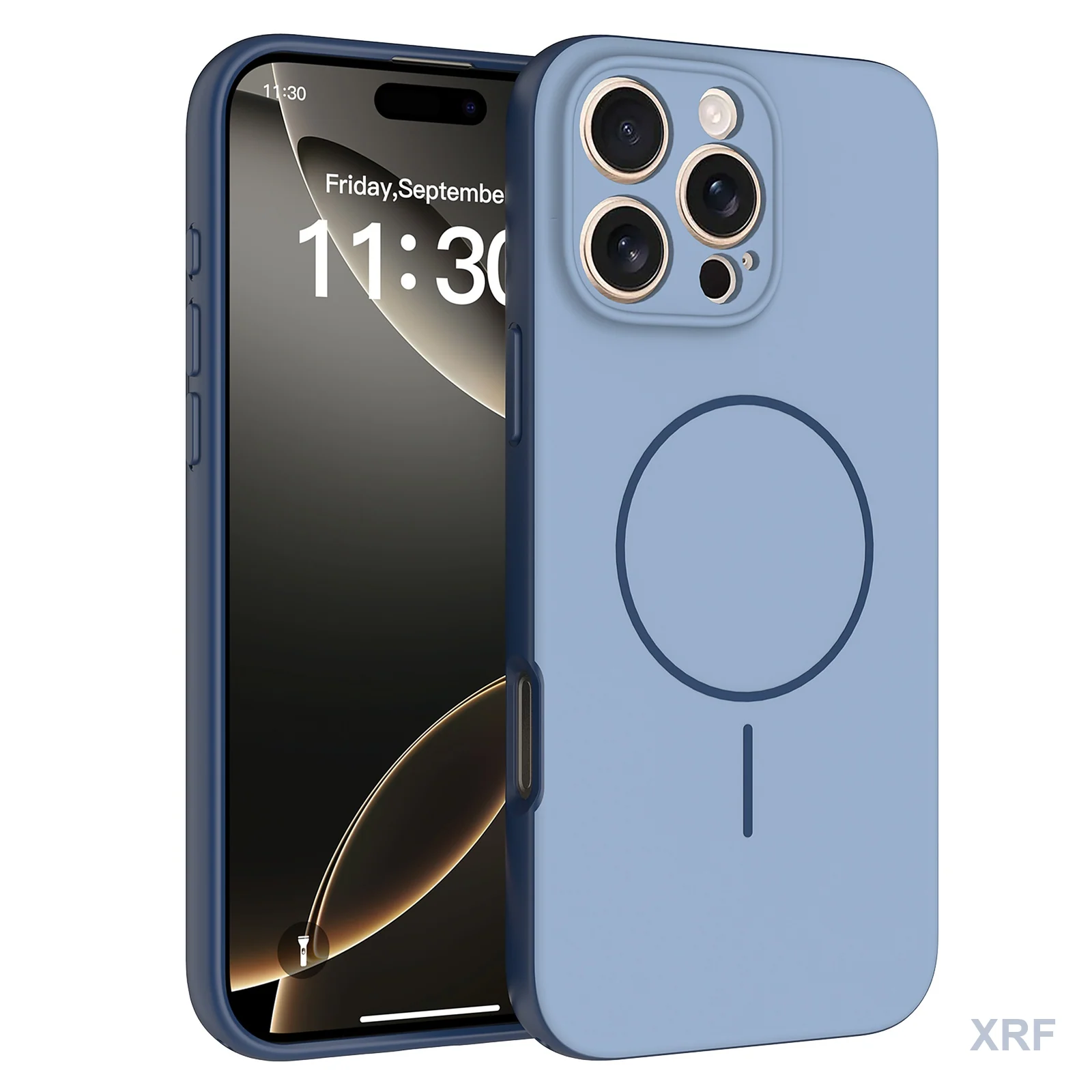 Apple iPhone 16 Pro Max Case Vertex Soft-Touch Matte Dual-Layer Magnetic wholesale phone case — XRF XRF-IP16PM-004