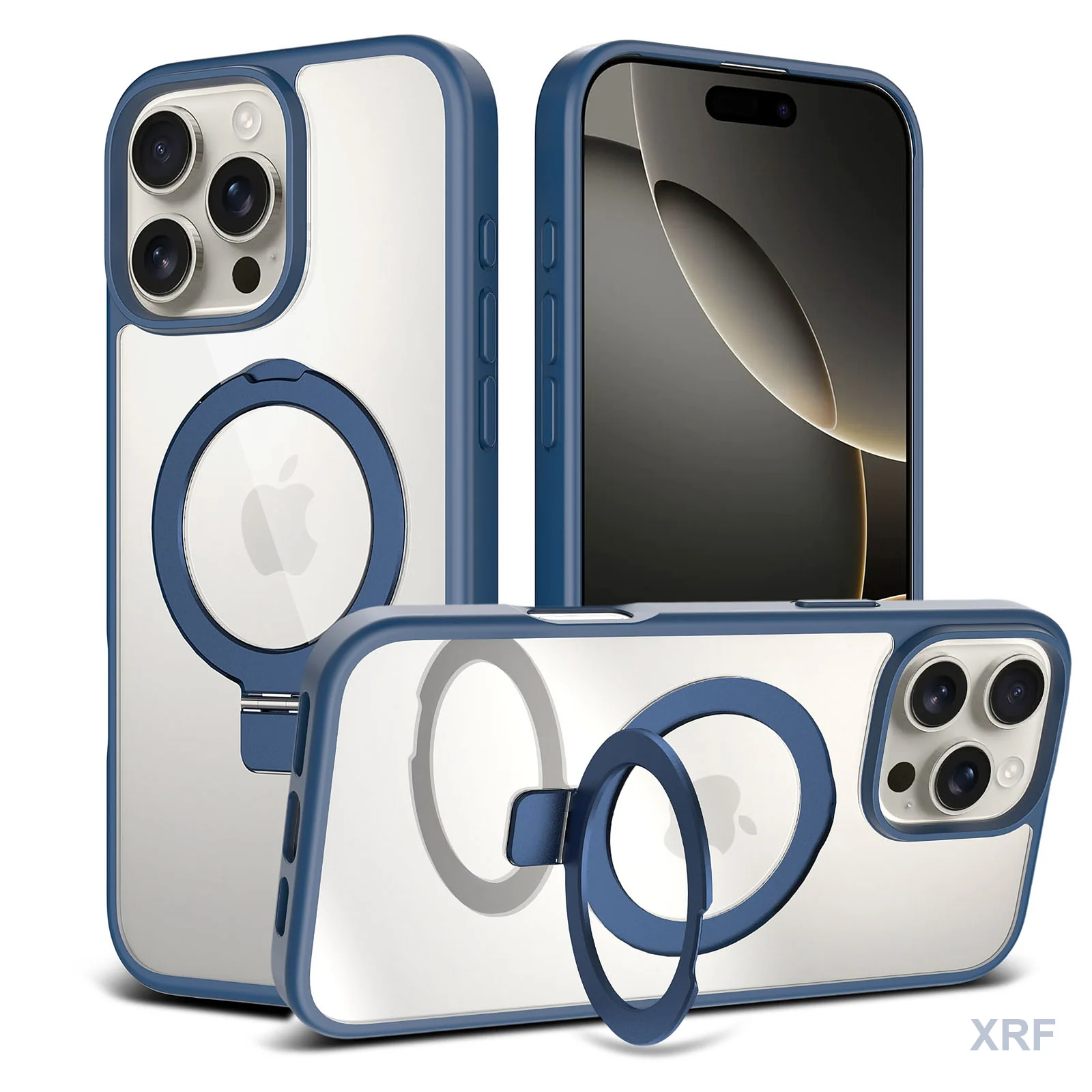 Apple iPhone 16 Pro Max Case Aegis Clear Blade Kickstand wholesale phone case — XRF XRF-IP16PM-013