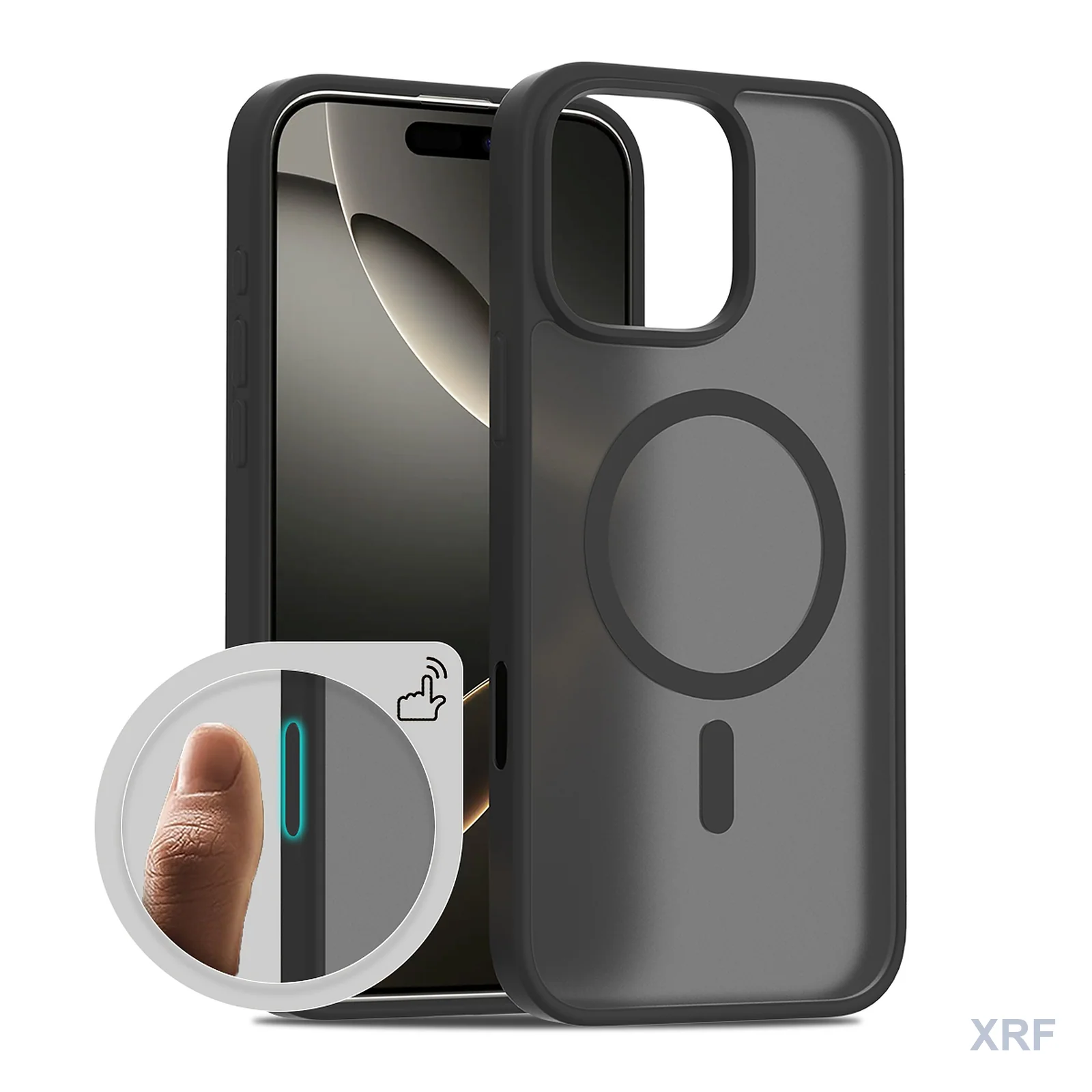 Apple iPhone 16 Pro Max Case Aegis Soft-Touch Matte Camera-Control Button Dual-Layer Magnetic wholesale phone case — XRF XRF-IP16PM-018
