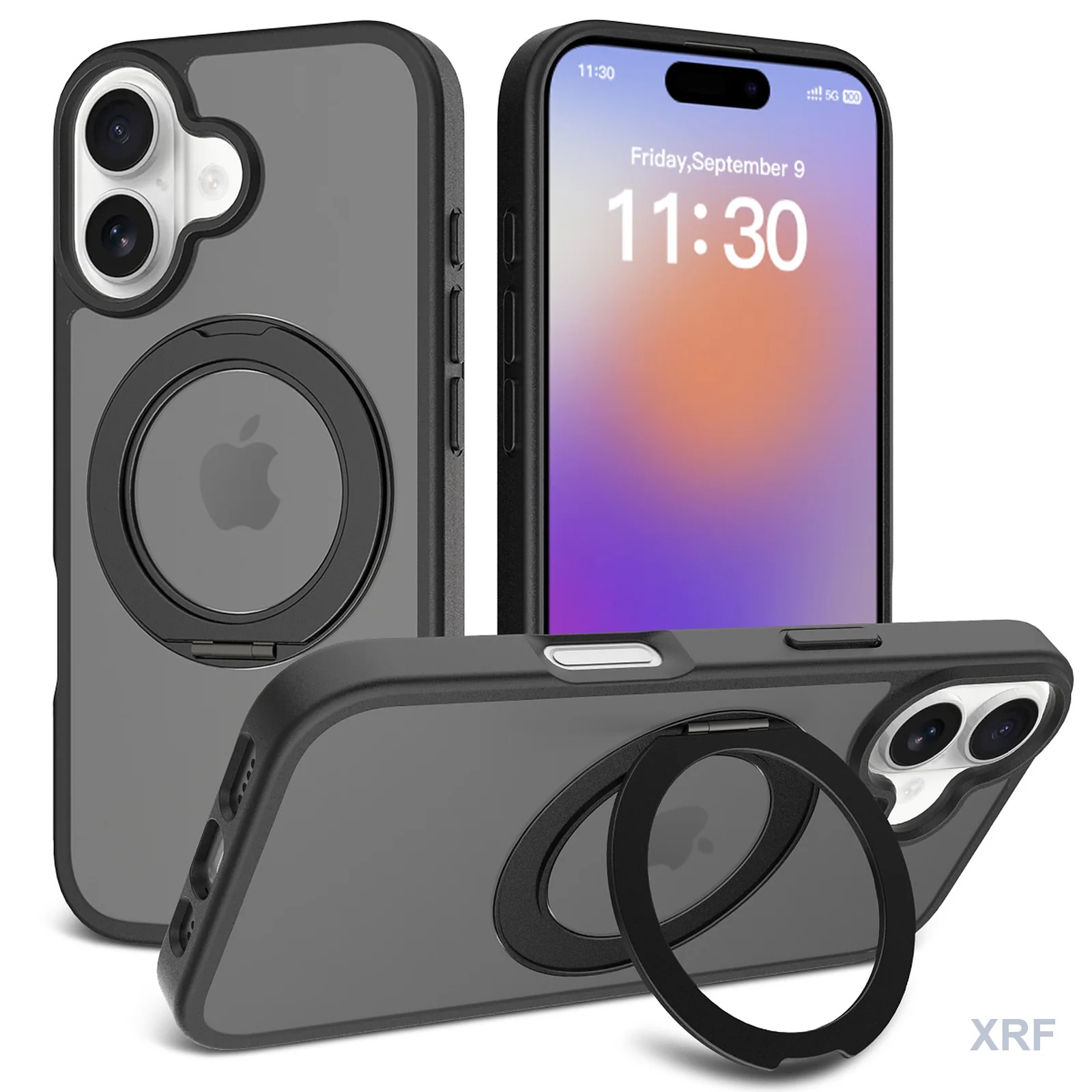 Apple iPhone 17 Case Aegis Soft-Touch Matte Orbit Stand wholesale phone case — XRF XRF-IP17-016