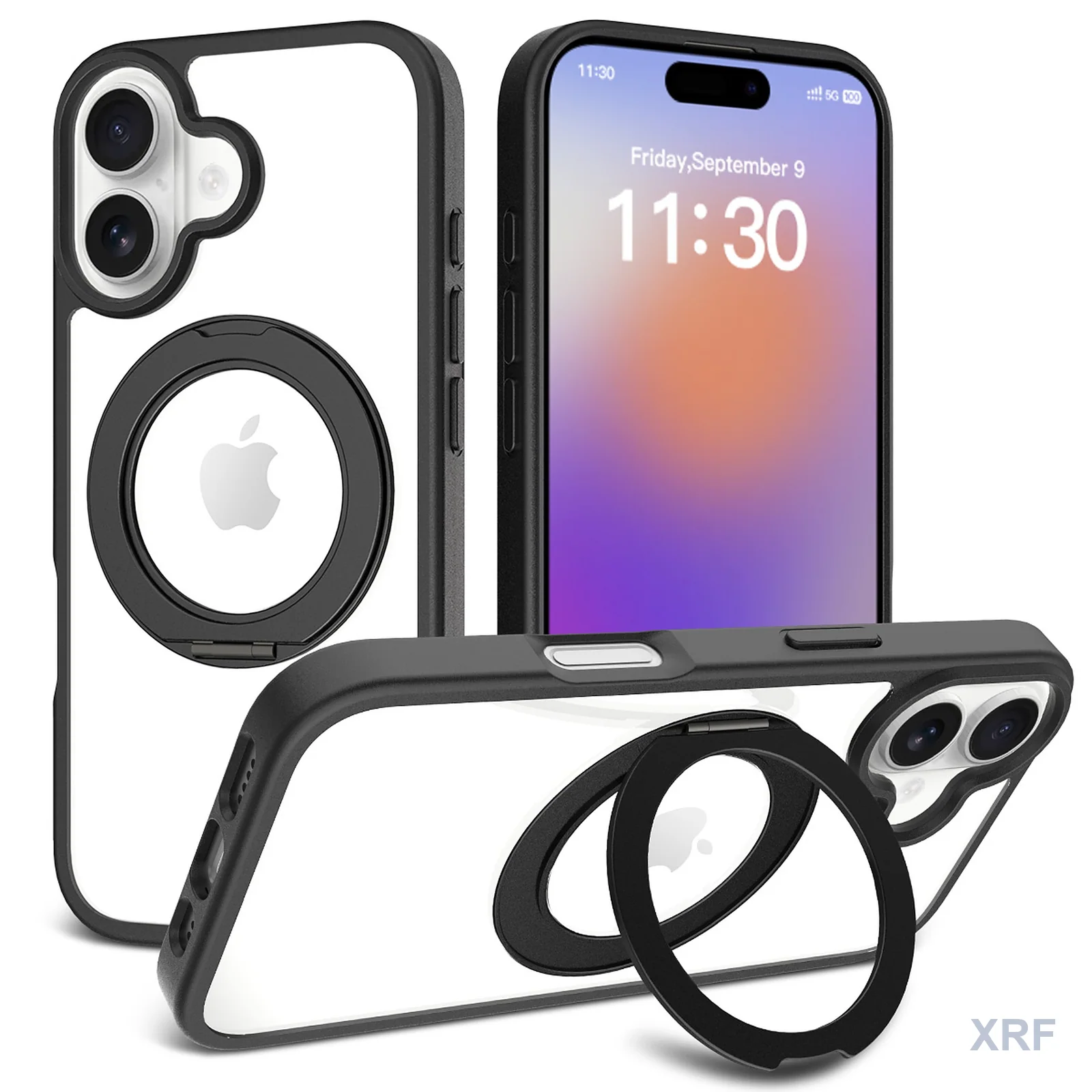 Apple iPhone 17 Case Aegis Clear Orbit Stand wholesale phone case — XRF XRF-IP17-021