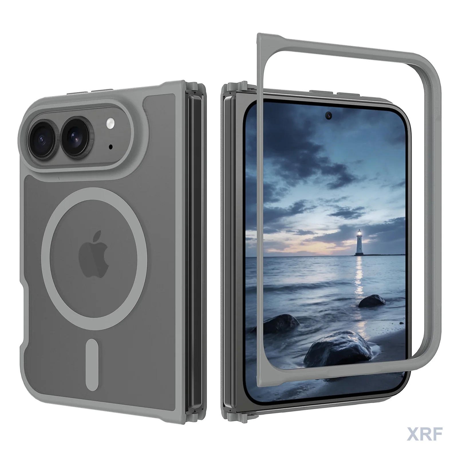 Apple iPhone 18 Fold Case Aegis Soft-Touch Matte Dual-Layer Magnetic Book-Style Fold wholesale phone case — XRF XRF-IP18F-003