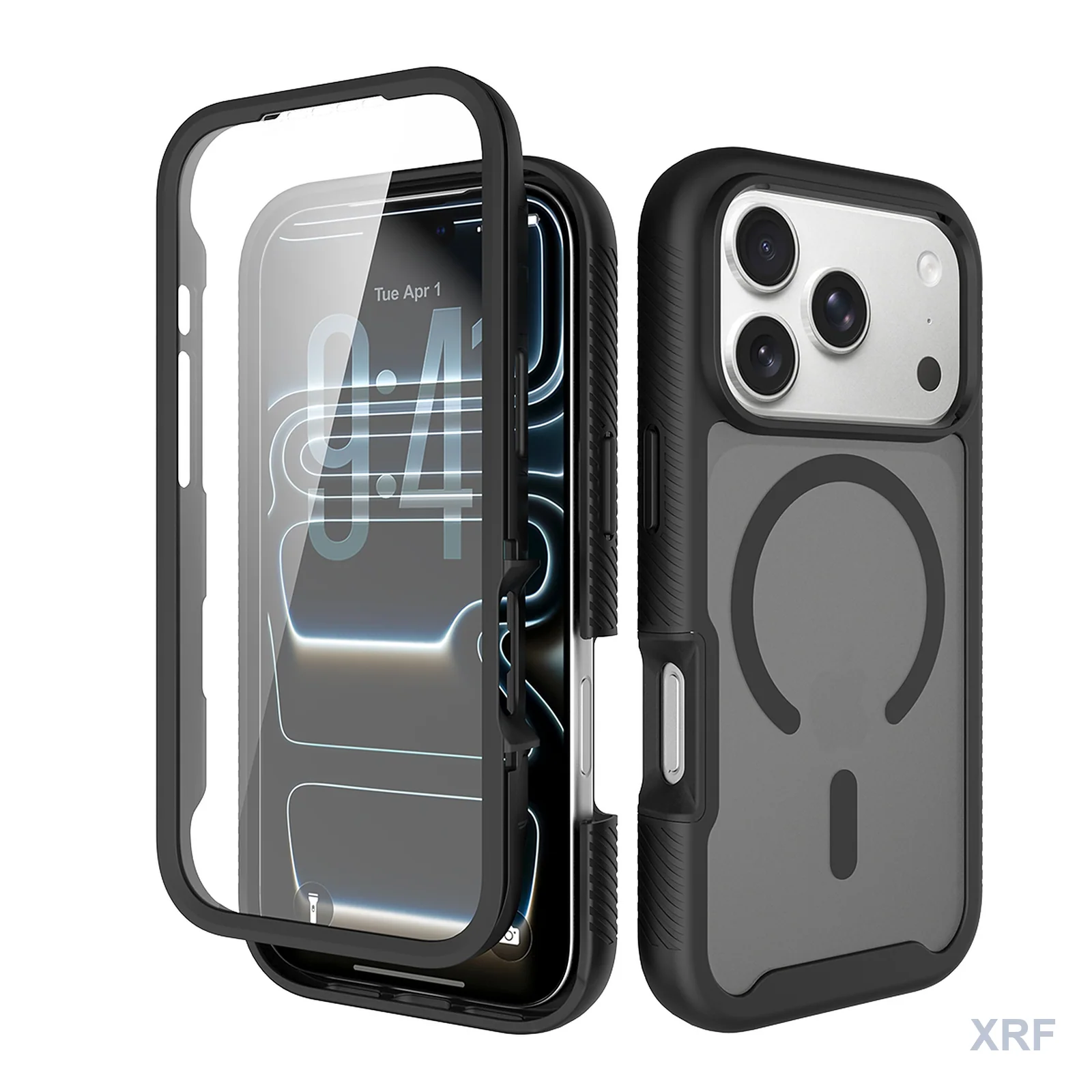 Apple iPhone 18 Pro Case StarGuard Soft-Touch Matte Magnetic with Screen Protector wholesale phone case — XRF XRF-IP18P-027