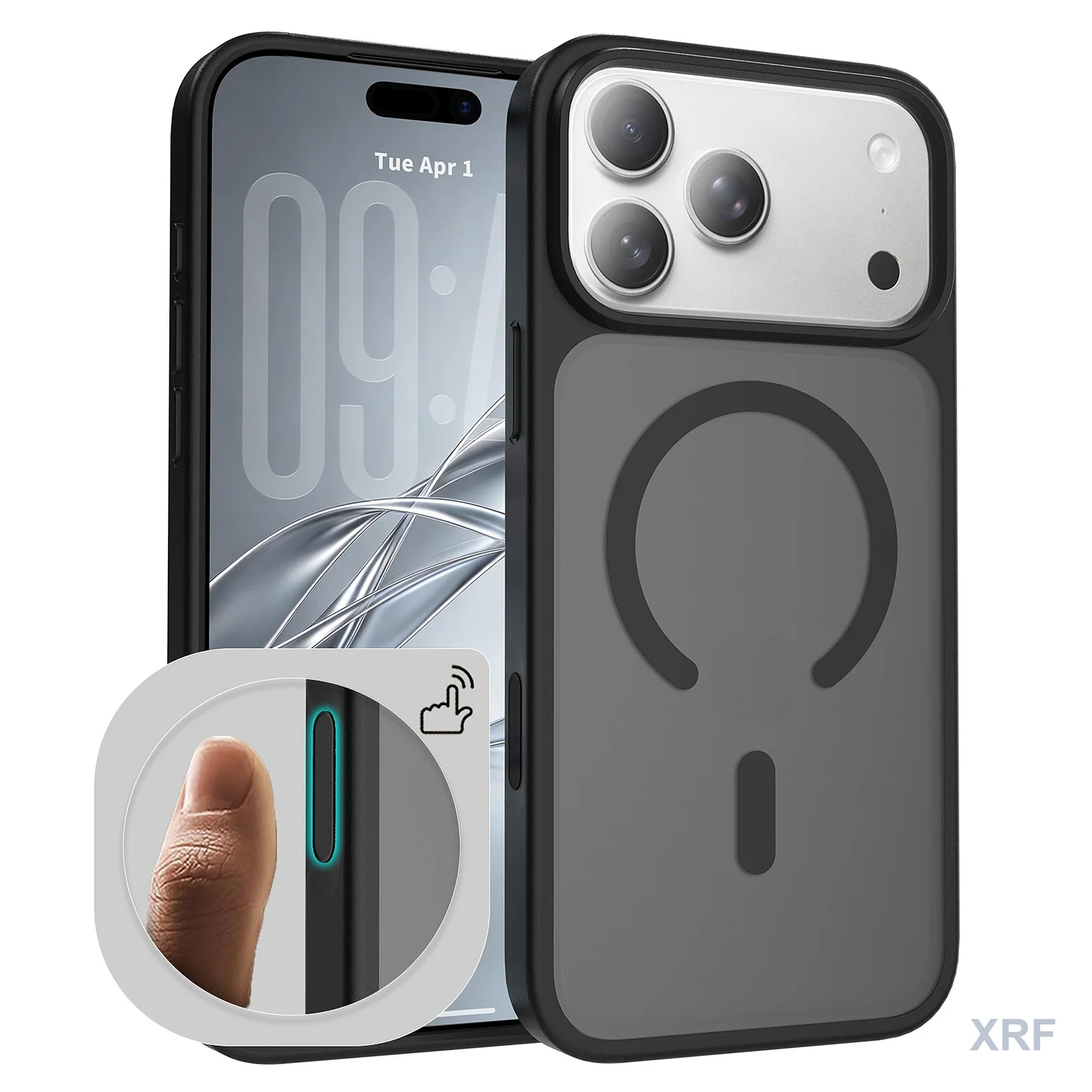 Apple iPhone 18 Pro Max Case Aegis Soft-Touch Matte Dual-Layer Magnetic Camera-Control Button wholesale phone case — XRF XRF-IP18PM-006