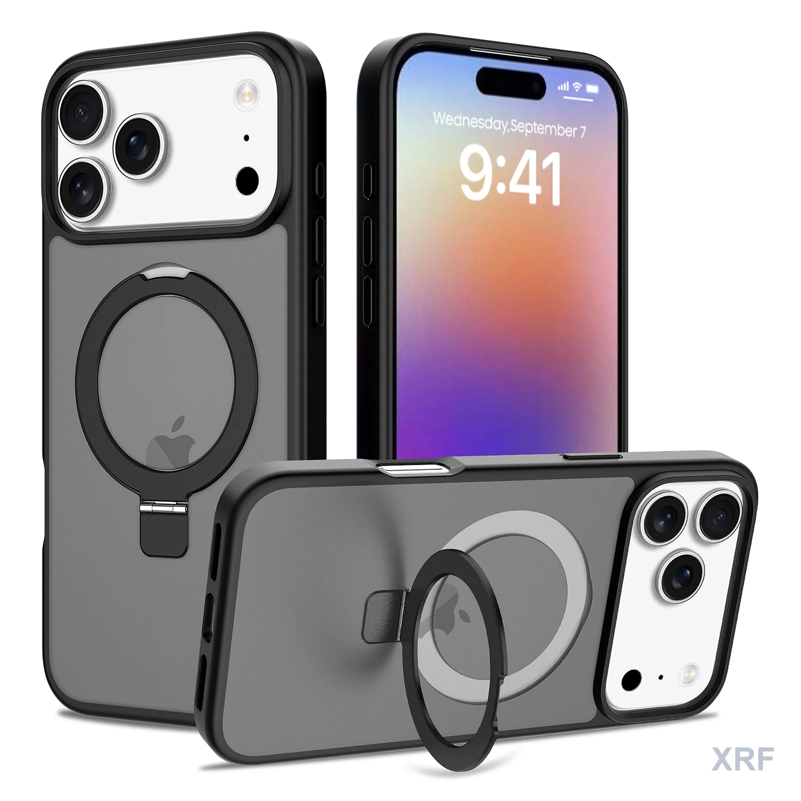 Apple iPhone 18 Pro Max Case Aegis Soft-Touch Matte Blade Kickstand wholesale phone case — XRF XRF-IP18PM-008