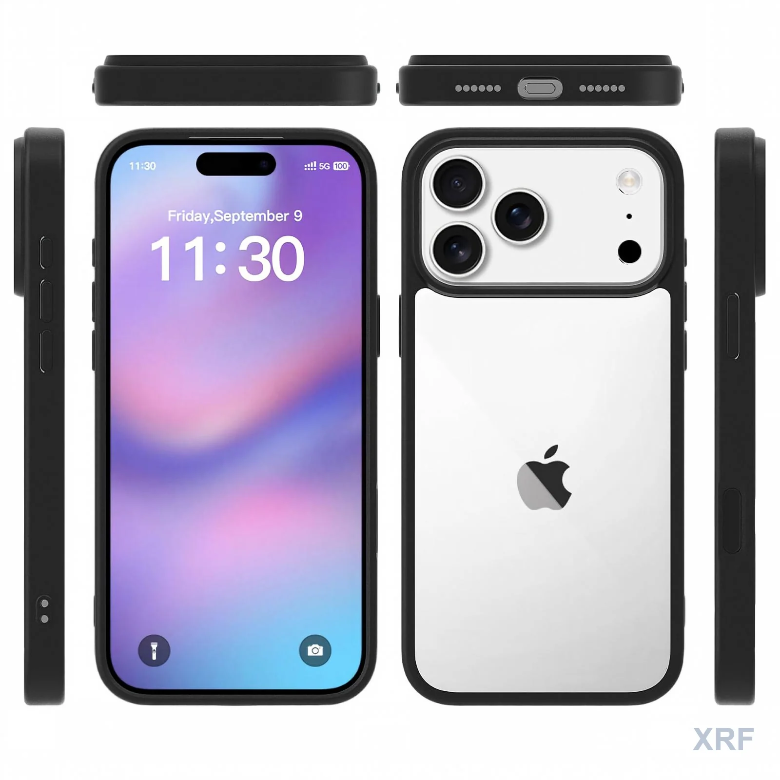 Apple iPhone 18 Pro Max Case Aegis Clear Dual-Layer Camera-Control Button wholesale phone case — XRF XRF-IP18PM-011