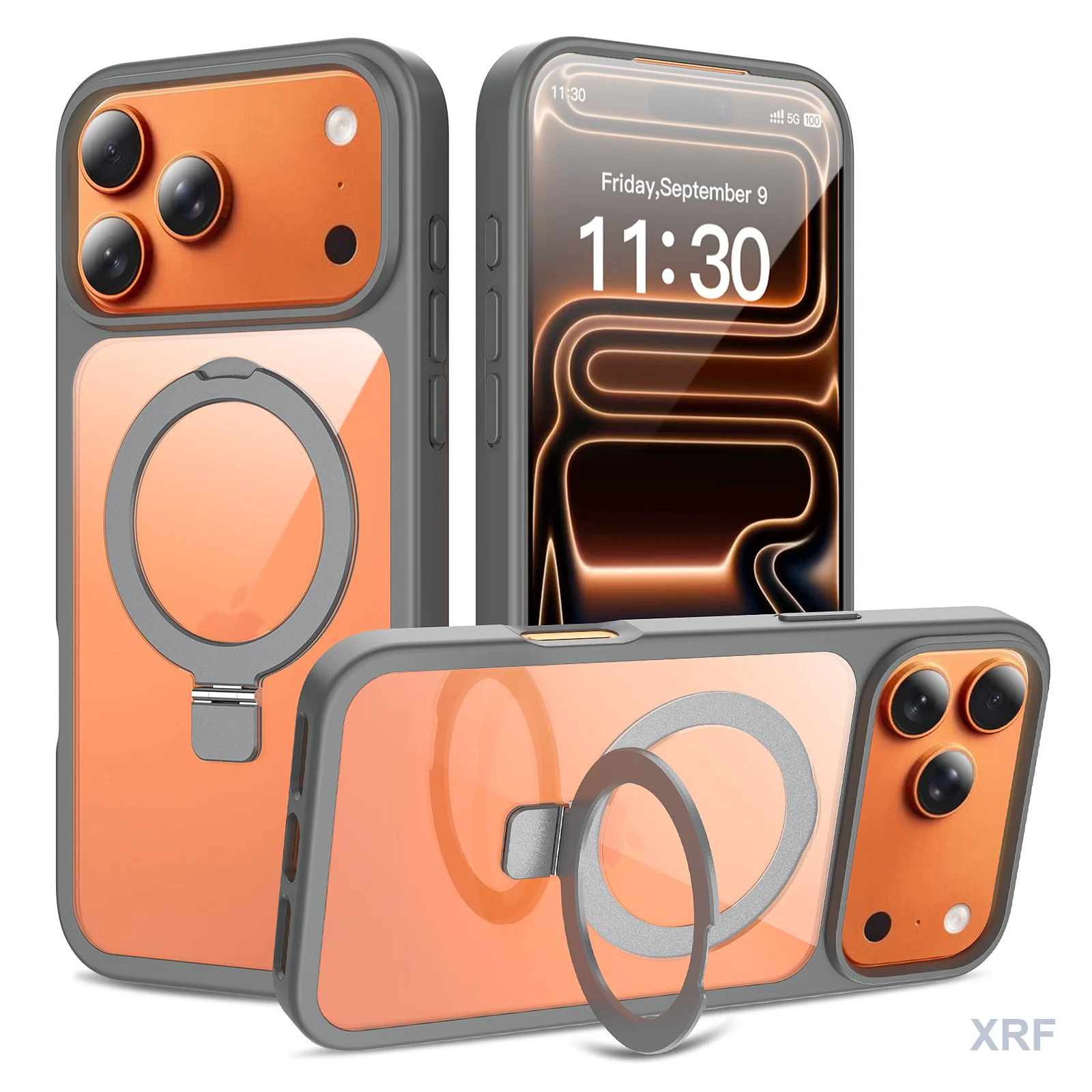 Apple iPhone 18 Pro Max Case Aegis Clear Blade Kickstand wholesale phone case — XRF XRF-IP18PM-013