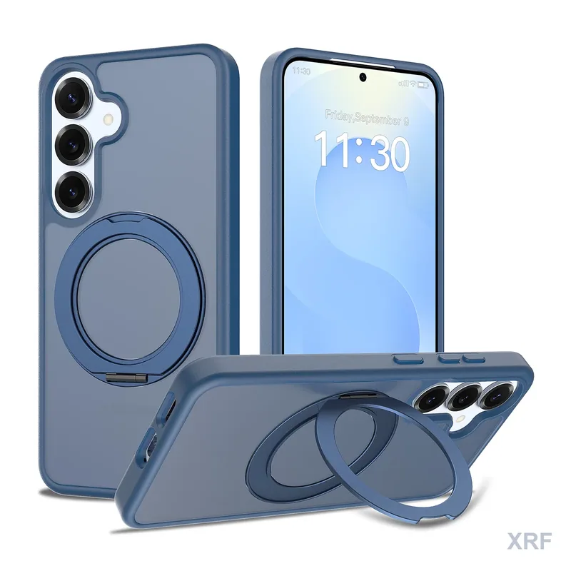 Samsung Galaxy S25 Case Aegis Soft-Touch Matte Orbit Stand wholesale phone case — XRF XRF-GS25-002