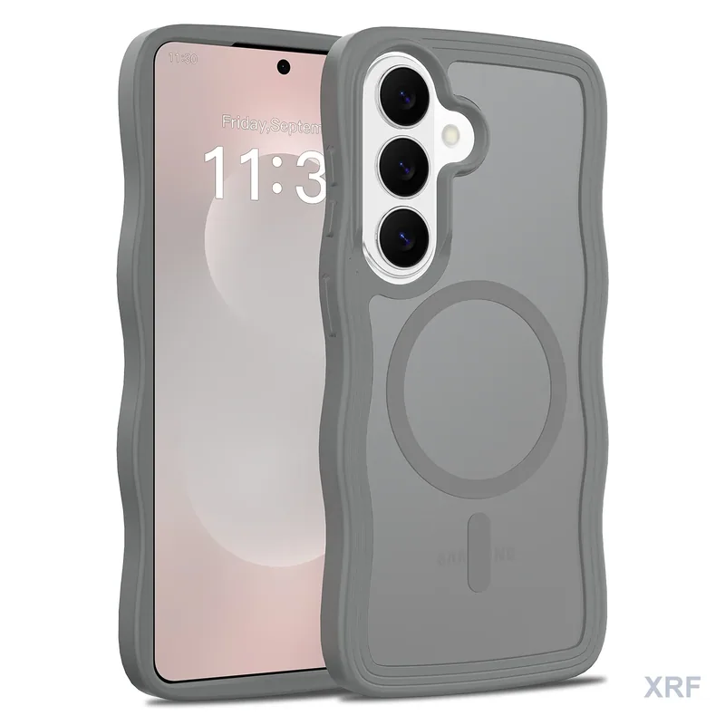 Samsung Galaxy S26 Case Ripple Texture Soft-Touch Matte Dual-Layer Magnetic wholesale phone case — XRF XRF-GS26-004