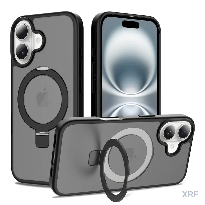 Apple iPhone 16 Case Aegis Soft-Touch Matte Blade Kickstand wholesale phone case — XRF XRF-IP16-002