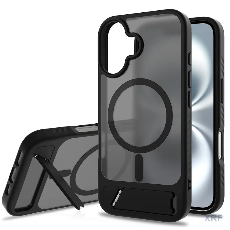 Apple iPhone 16 Case Lumen Soft-Touch Matte Tilt Stand wholesale phone case — XRF XRF-IP16-009