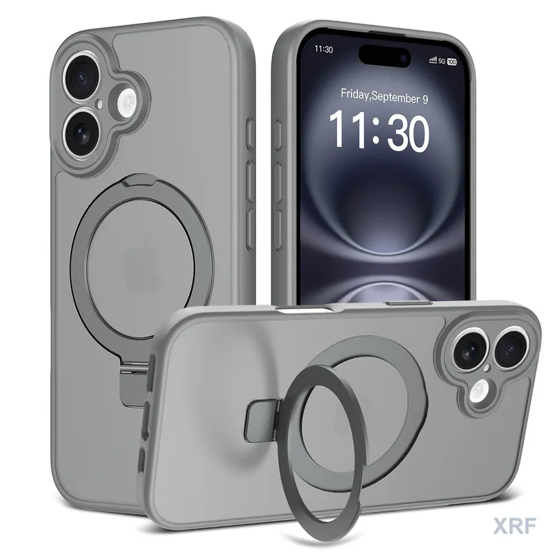 Apple iPhone 16 Case Aegis Precision Soft-Touch Matte Blade Kickstand wholesale phone case — XRF XRF-IP16-013