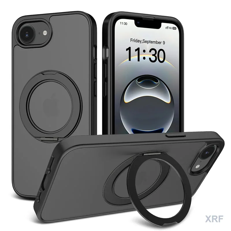 Apple iPhone 16e Case Aegis Soft-Touch Matte Orbit Stand wholesale phone case — XRF XRF-IP16E-001