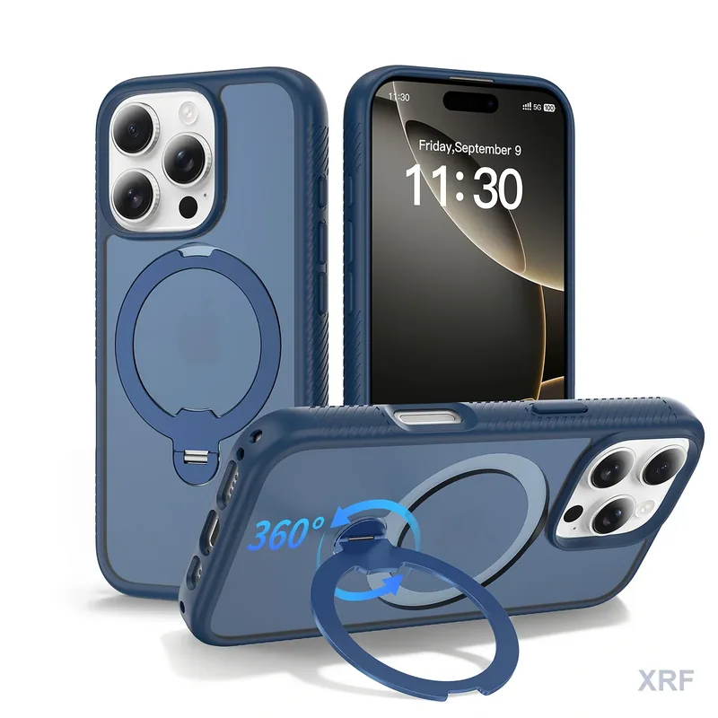 Apple iPhone 16 Pro Case Aegis 360 Dual-Layer 360 Hinge Stand wholesale phone case — XRF XRF-IP16P-003