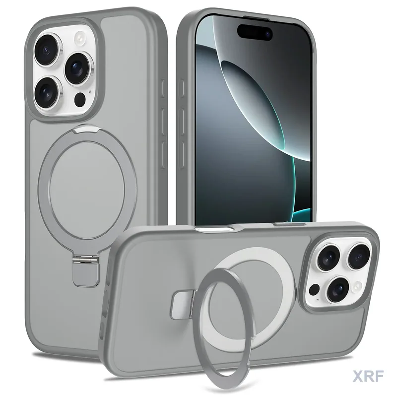 Apple iPhone 16 Pro Case Aegis Soft-Touch Matte Blade Kickstand wholesale phone case — XRF XRF-IP16P-012