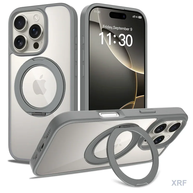 Apple iPhone 16 Pro Case Aegis Clear Orbit Stand wholesale phone case — XRF XRF-IP16P-013