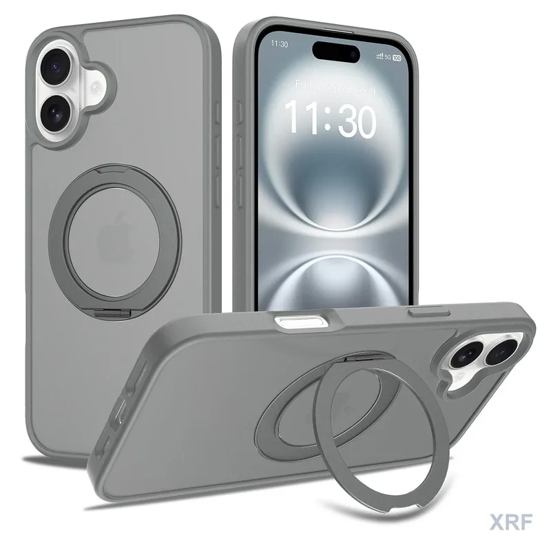 Apple iPhone 16 Plus Case Aegis Soft-Touch Matte Orbit Stand wholesale phone case — XRF XRF-IP16PL-012
