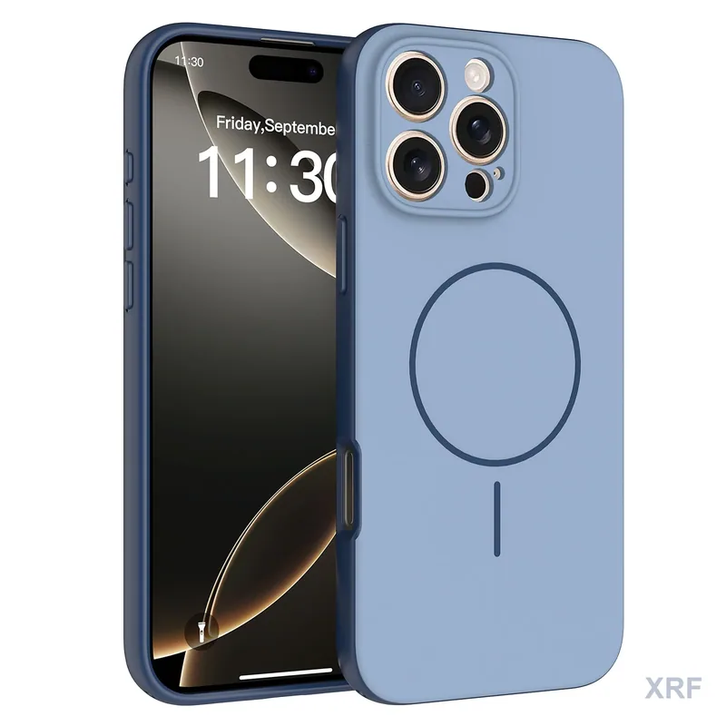 Apple iPhone 16 Pro Max Case Vertex Soft-Touch Matte Dual-Layer Magnetic wholesale phone case — XRF XRF-IP16PM-004