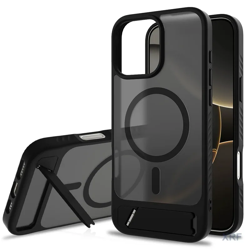 Apple iPhone 16 Pro Max Case Lumen Soft-Touch Matte Tilt Stand wholesale phone case — XRF XRF-IP16PM-016