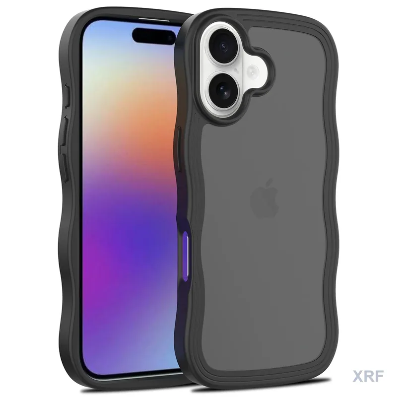 Apple iPhone 17 Case Ripple Texture Soft-Touch Matte Dual-Layer wholesale phone case — XRF XRF-IP17-022