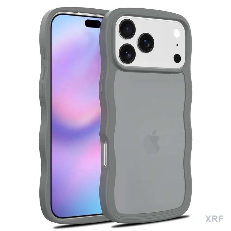 Apple iPhone 17 Pro Max Case Ripple Texture Soft-Touch Matte Dual-Layer wholesale phone case — XRF XRF-IP17PM-002