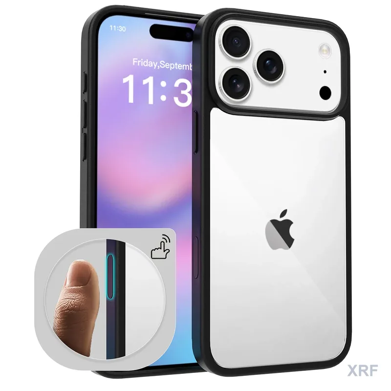 Apple iPhone 17 Pro Max Case Aegis Clear Dual-Layer Camera-Control Button wholesale phone case — XRF XRF-IP17PM-004
