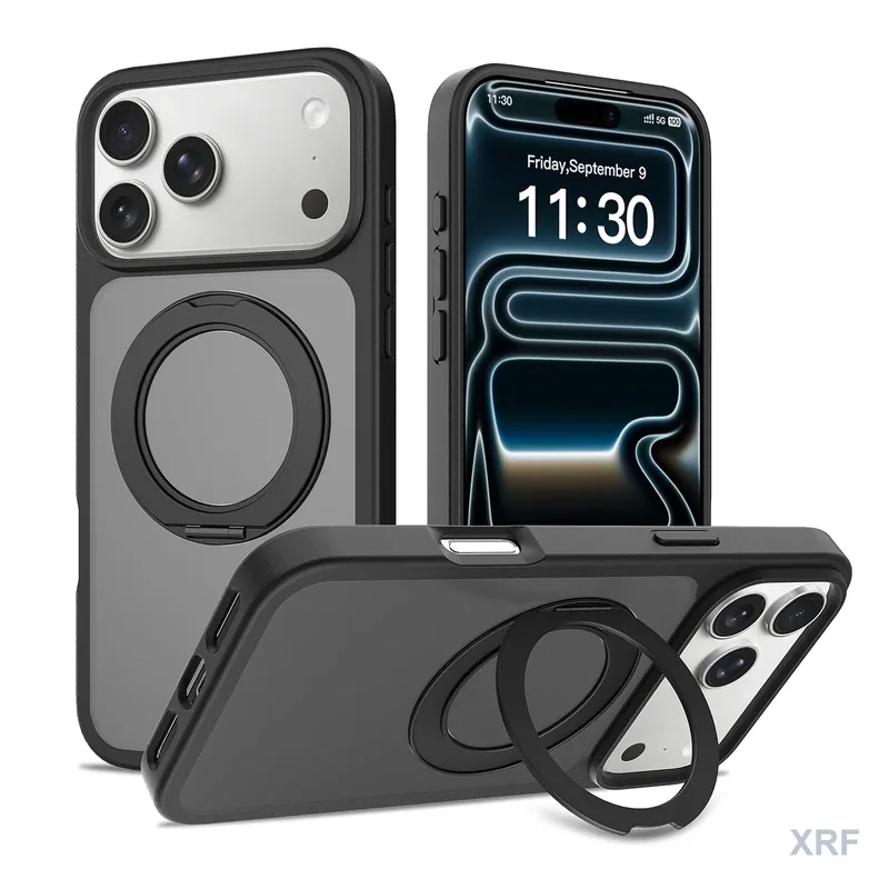 Apple iPhone 18 Pro Max Case Aegis Soft-Touch Matte Orbit Stand 7 Colors wholesale phone case — XRF XRF-IP18PM-007
