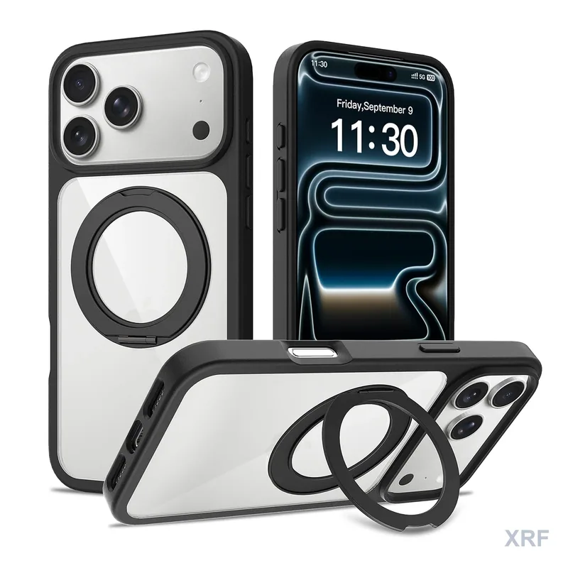 Apple iPhone 18 Pro Max Case Aegis Clear Orbit Stand wholesale phone case — XRF XRF-IP18PM-024