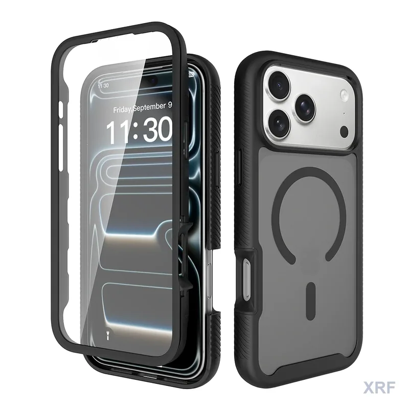 Apple iPhone 18 Pro Max Case StarGuard Soft-Touch Matte Magnetic with Screen Protector wholesale phone case — XRF XRF-IP18PM-028