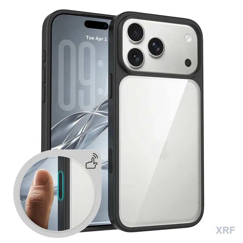 Apple iPhone 18 Pro Max Case Aegis Clear Dual-Layer Camera Touch-Control wholesale phone case — XRF XRF-IP18PM-030