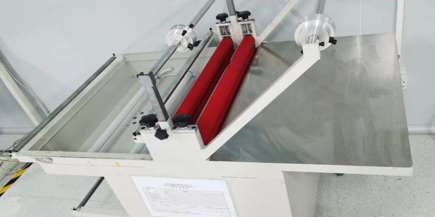 Lamination station at the Xinrongfa phone case factory